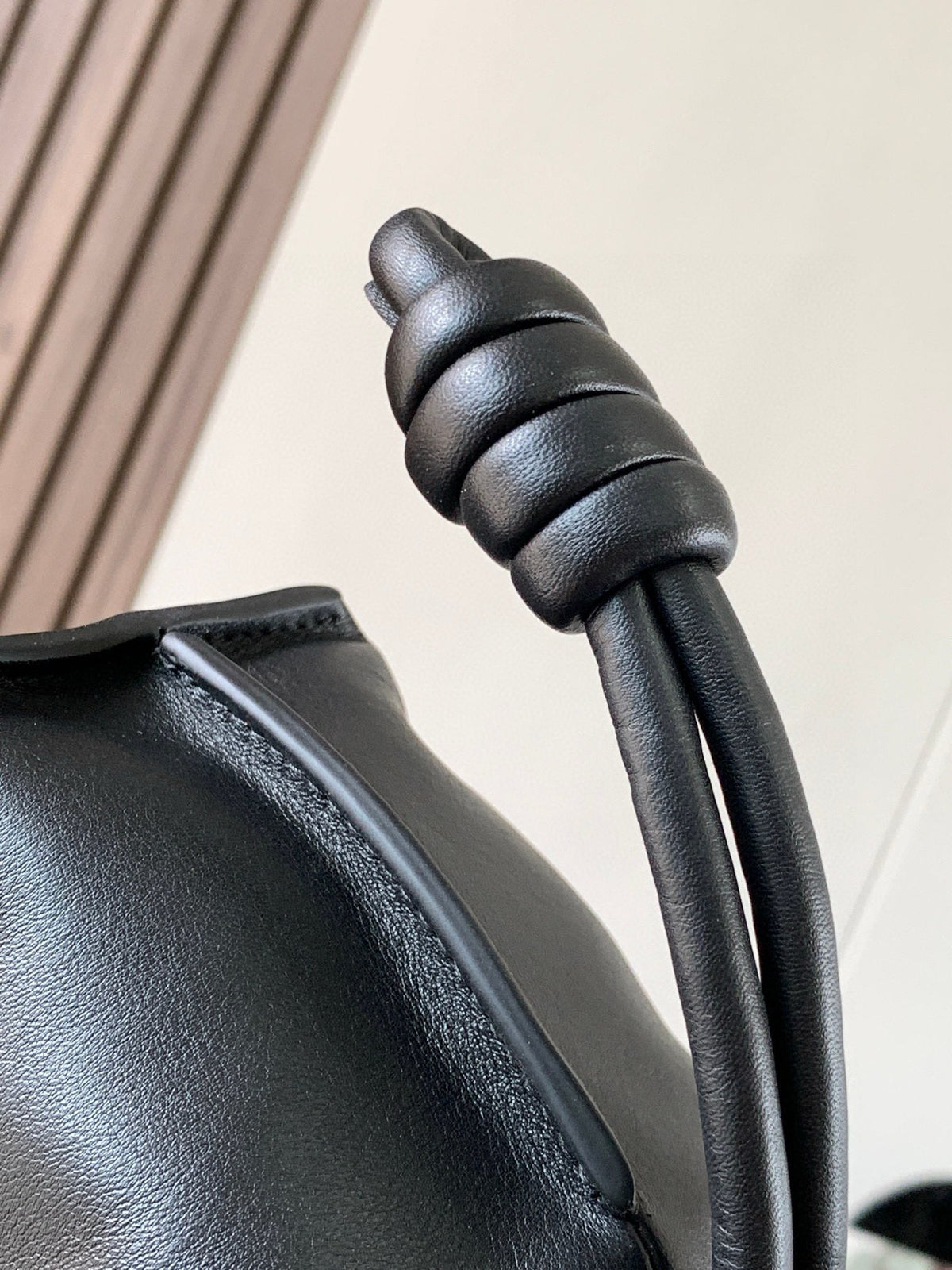 Loewe Medium 30 Flamenco Knot in Black Lambskin Bag