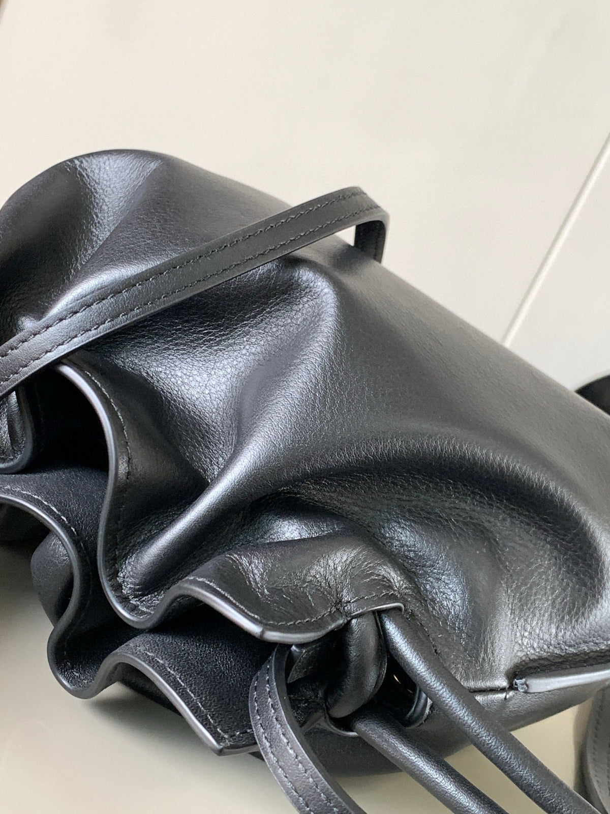 Loewe Medium 30 Flamenco Knot in Black Lambskin Bag