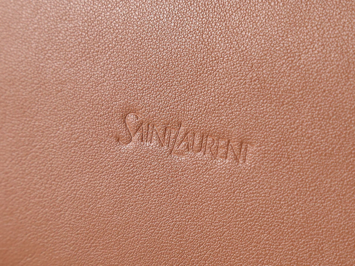Saint Laurent Y Bucket Bag 30 in Brown Calfskin