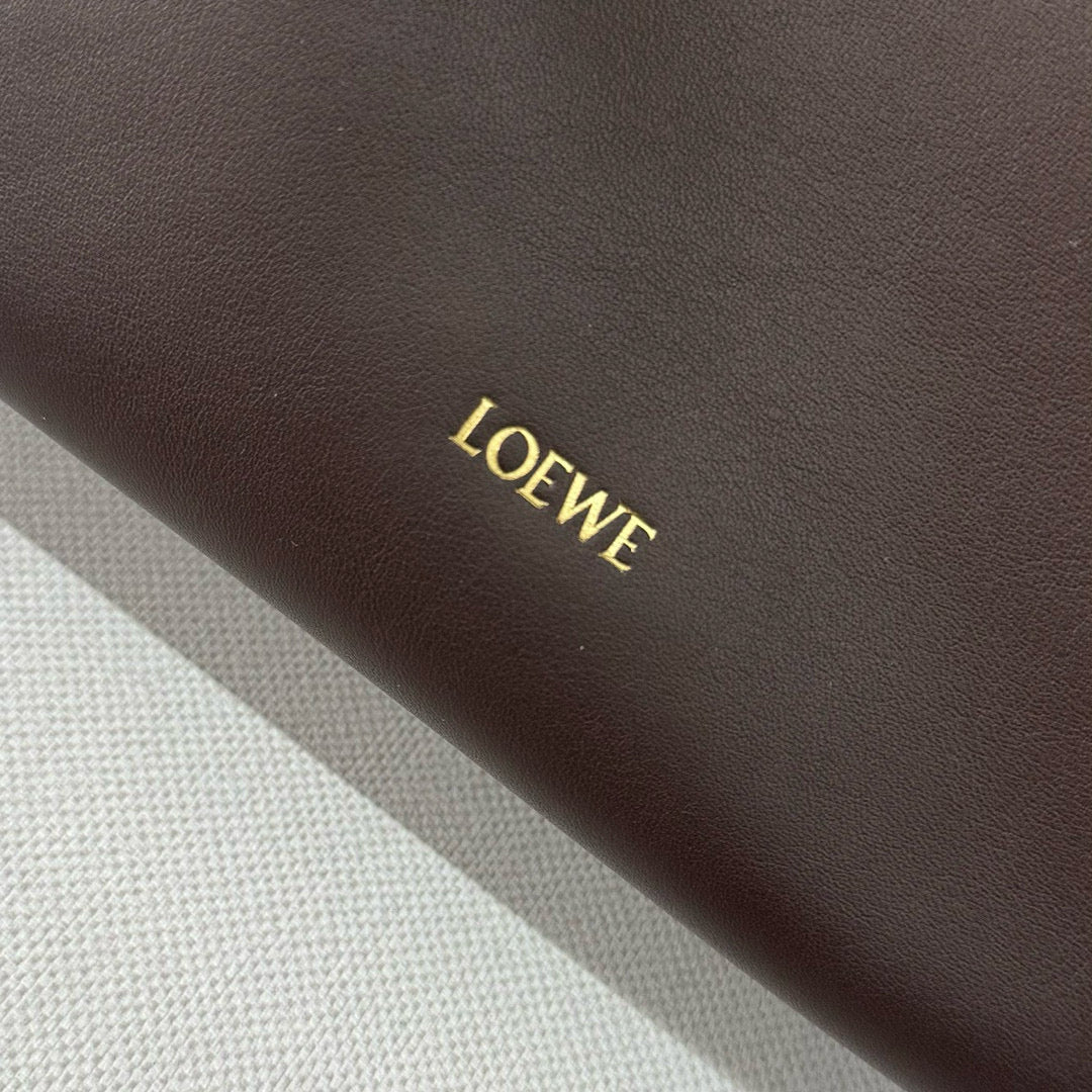 Loewe 23 Flamenco Purse Bucket in Chestnut Brown Calfskin