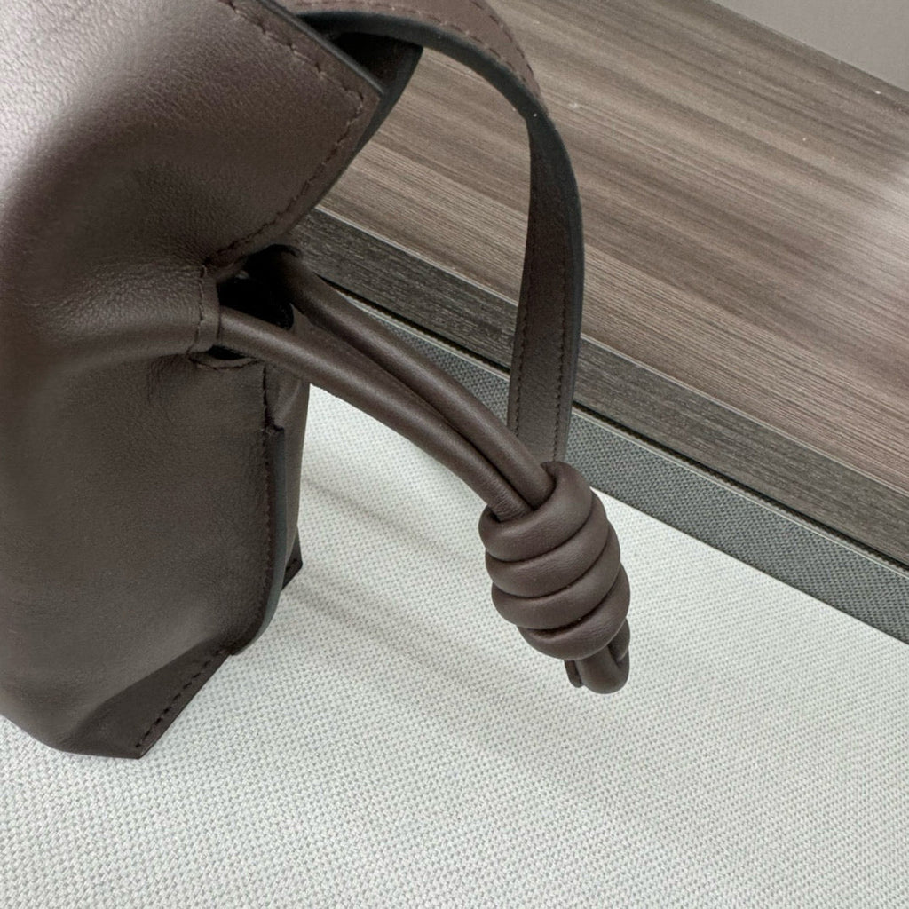 Loewe 23 Flamenco Purse Bucket in Chestnut Brown Calfskin