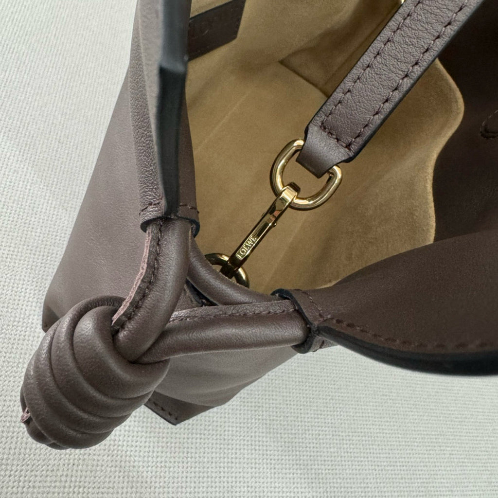Loewe 23 Flamenco Purse Bucket in Chestnut Brown Calfskin