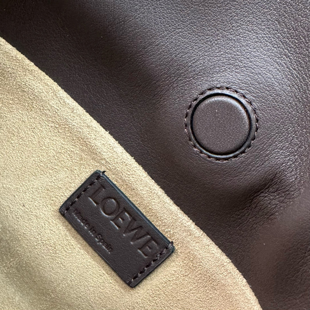 Loewe 23 Flamenco Purse Bucket in Chestnut Brown Calfskin