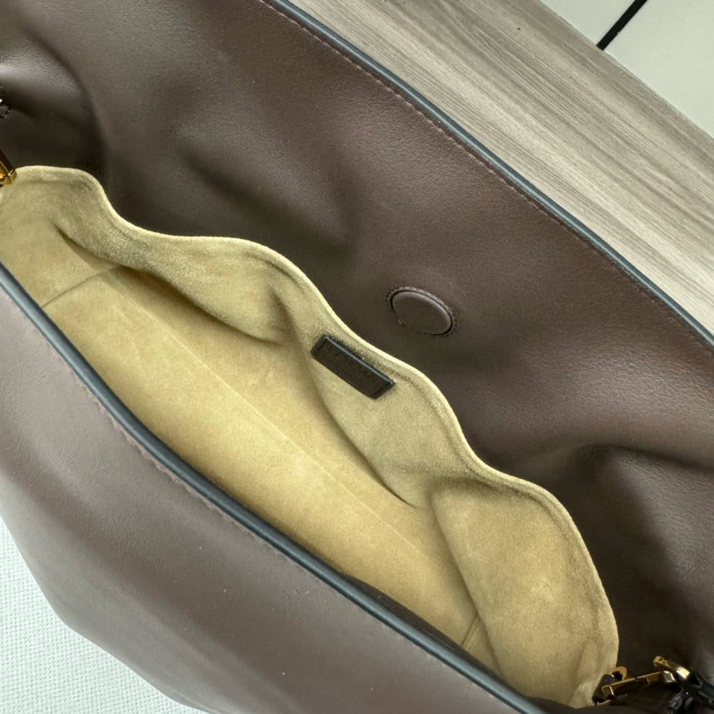 Loewe 30 Flamenco Purse Bucket in Chestnut Brown Calfskin