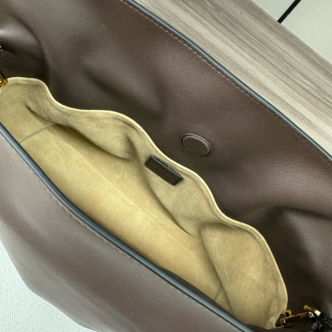 Loewe 30 Flamenco Purse Bucket in Chestnut Brown Calfskin