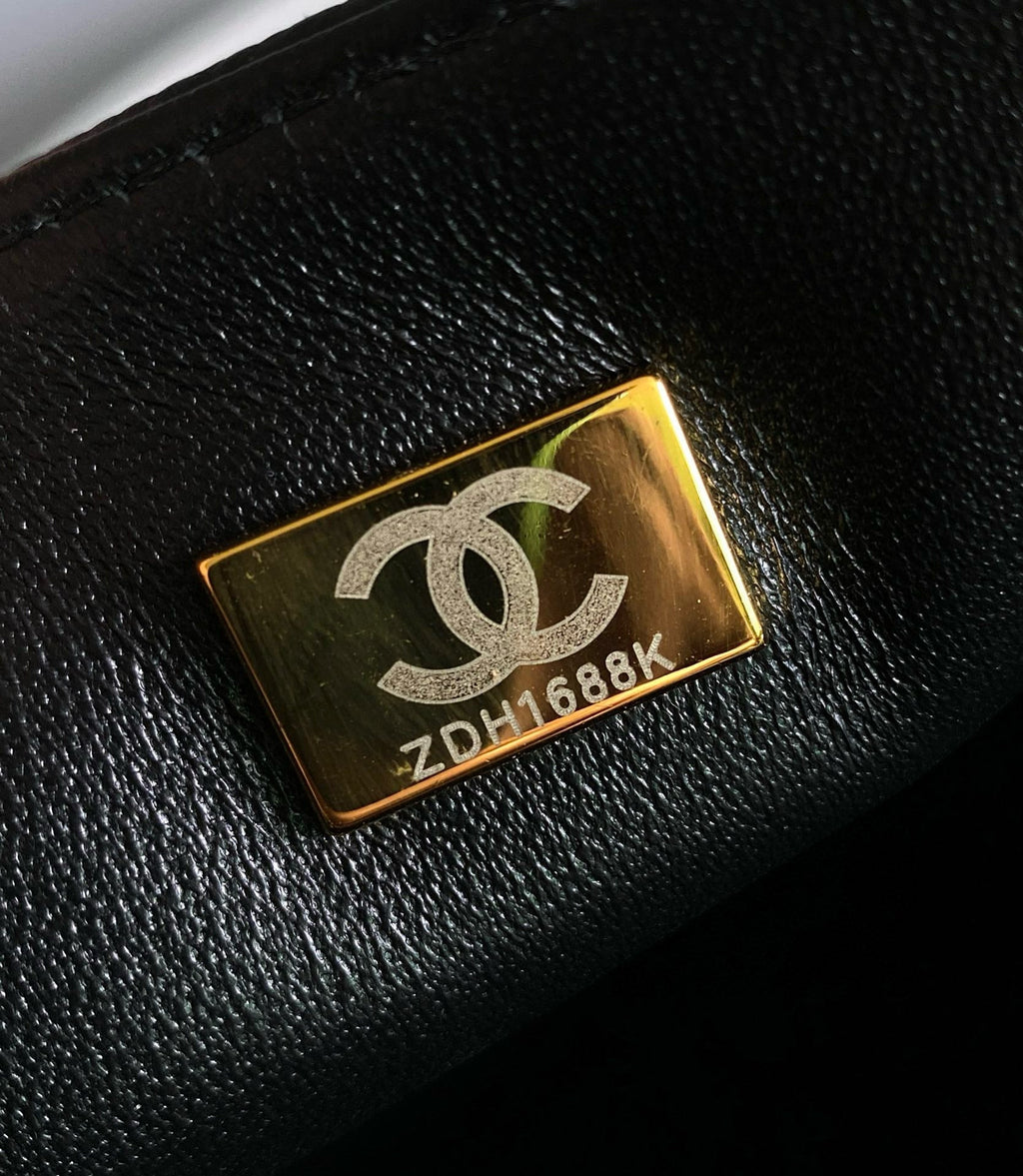 Chanel Mini Rectangle Flap Bag 20cm Black Caviar Gold Hardware