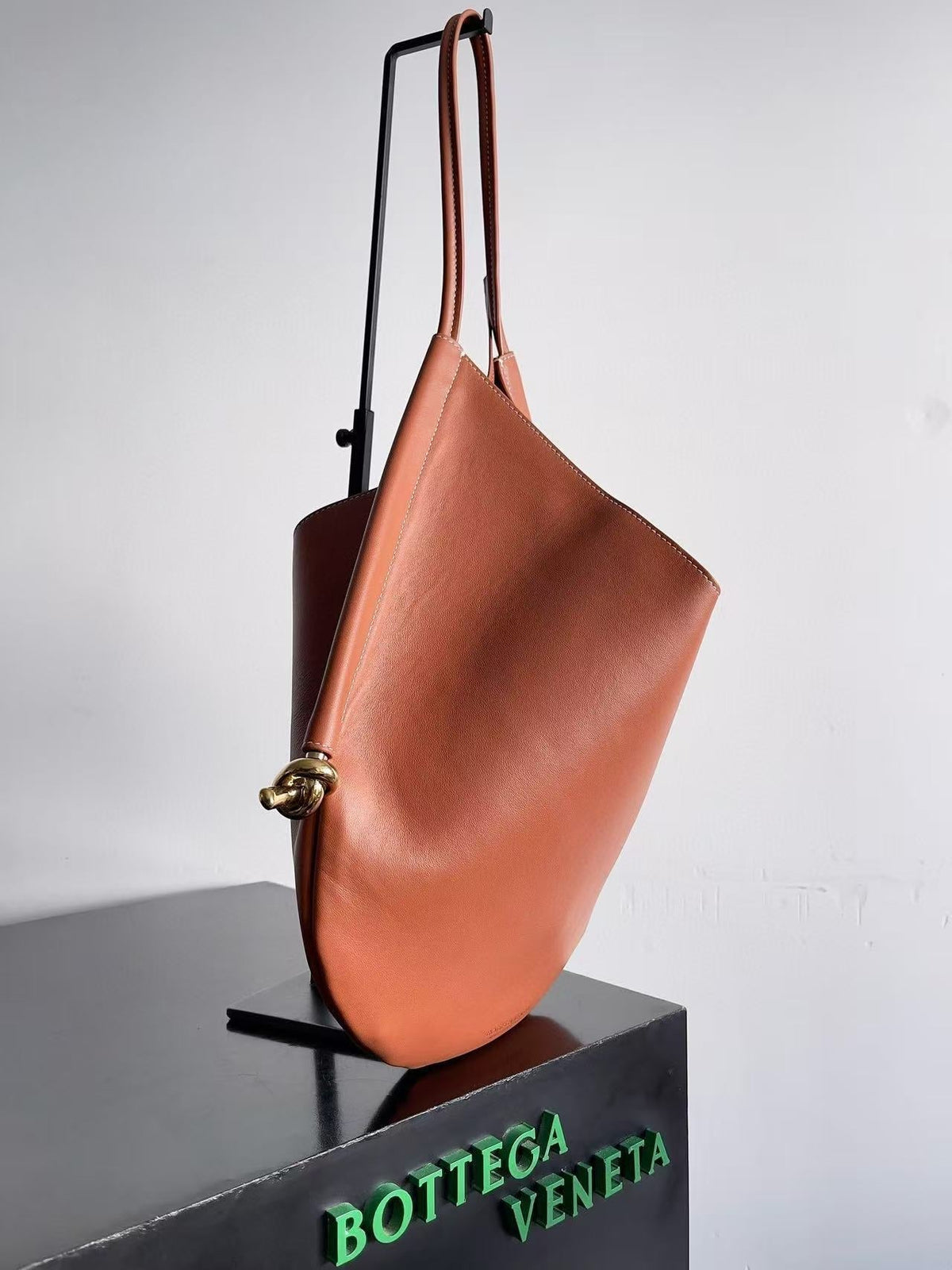 Bottega Veneta Medium Solstice 44 in Brown Lambskin Bag