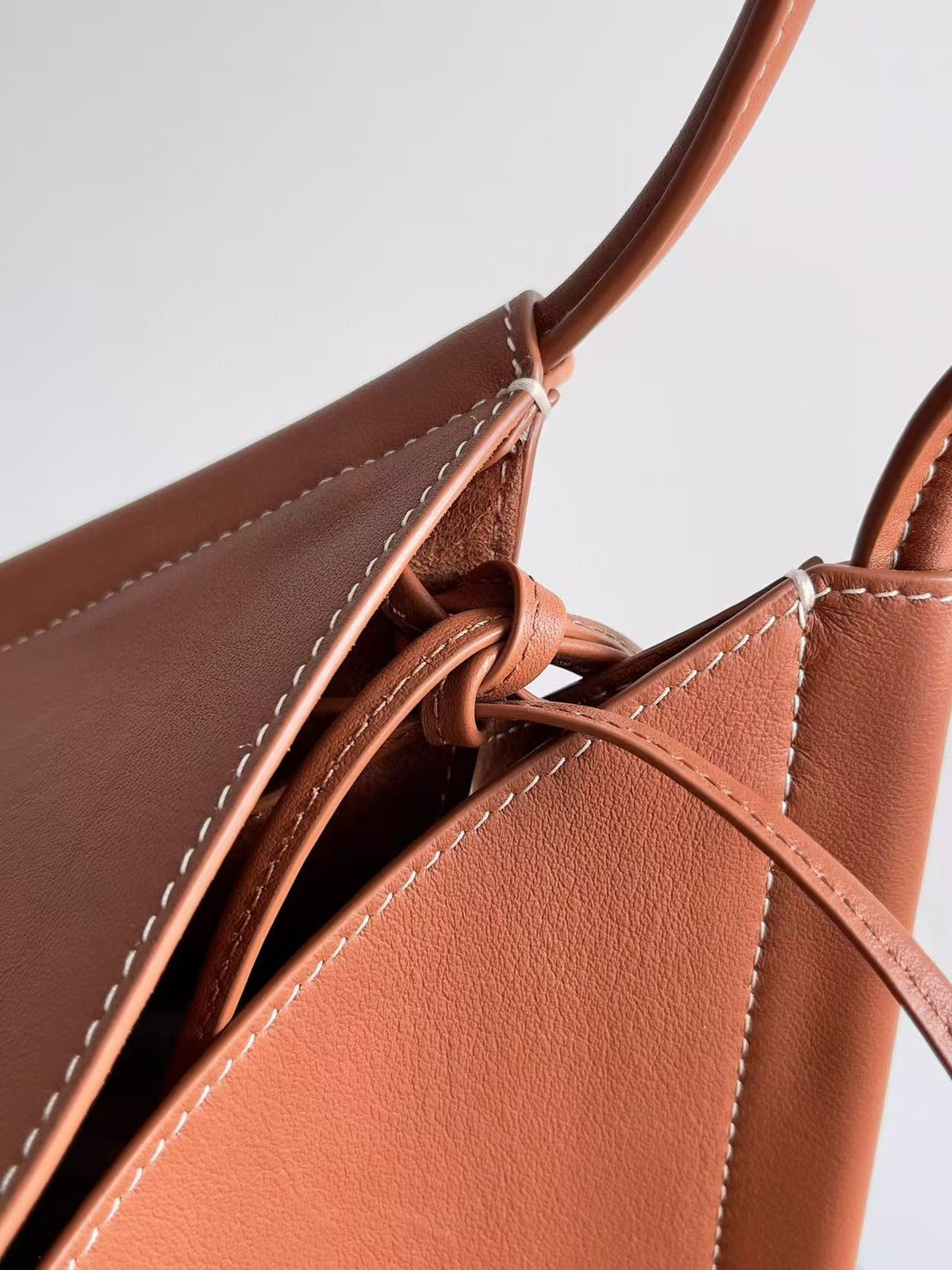 Bottega Veneta Medium Solstice 44 in Brown Lambskin Bag