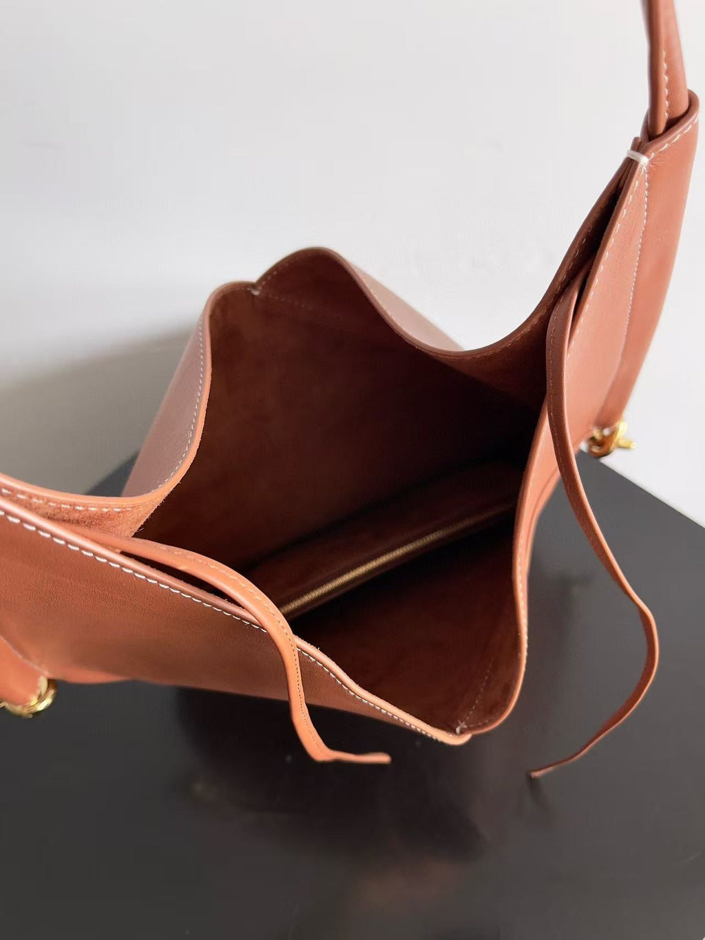 Bottega Veneta Medium Solstice 44 in Brown Lambskin Bag