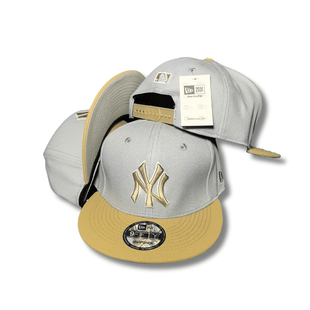 New York Yankees Grey Crown with Gold Accents Snapback Cap