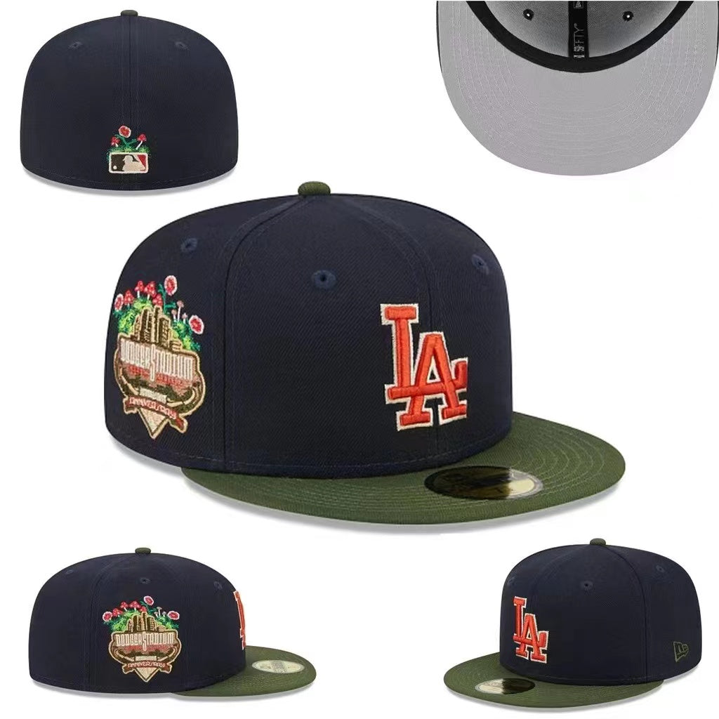 Los Angeles Dodgers Royal Blue Fitted Cap with Classic "D" and "LA" Logo