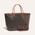 Goyard Saint Louis GM 40cm Black and Tan Canvas Bag