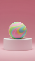 Swirl Stress Ball with Vibrant Marbling
