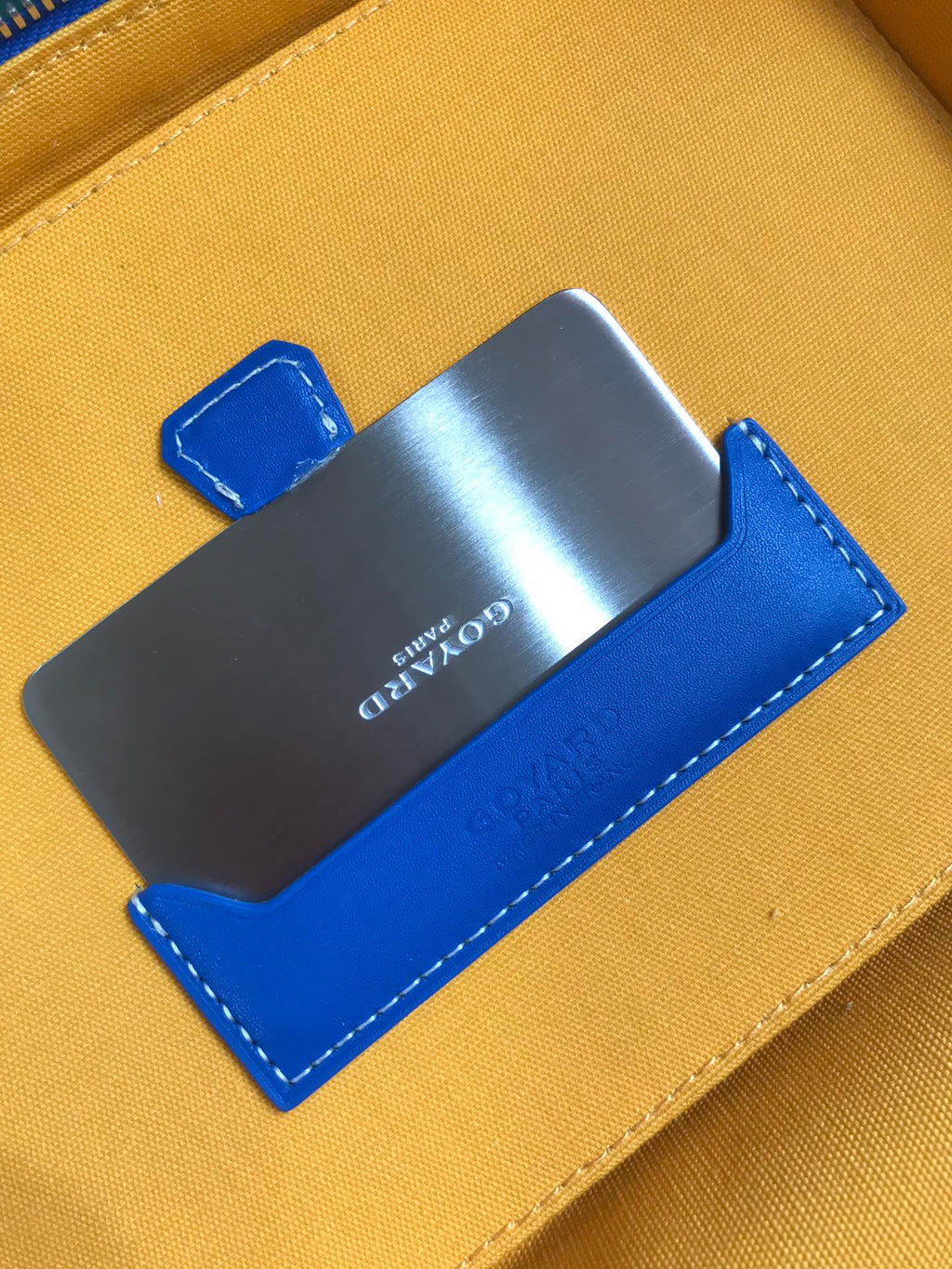 Goyard Muse Vanity Case 20 in Blue Goyardine Canvas