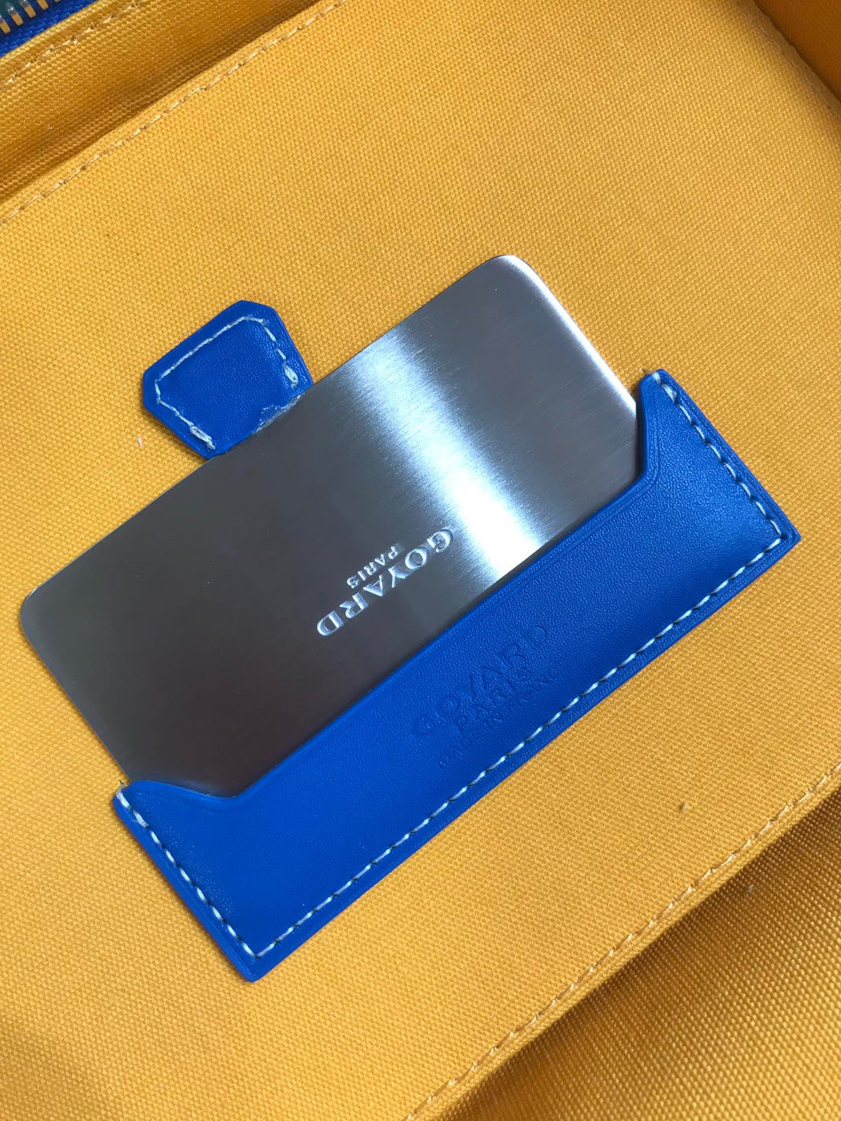 Goyard Muse Vanity Case 20 in Blue Goyardine Canvas