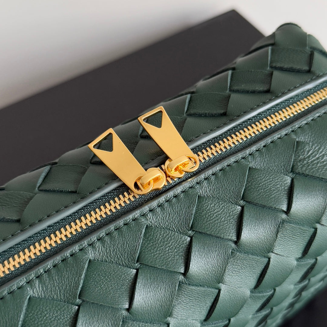 Bottega Veneta Mini Loop Camera Bag 22 in Dark Green Calfskin