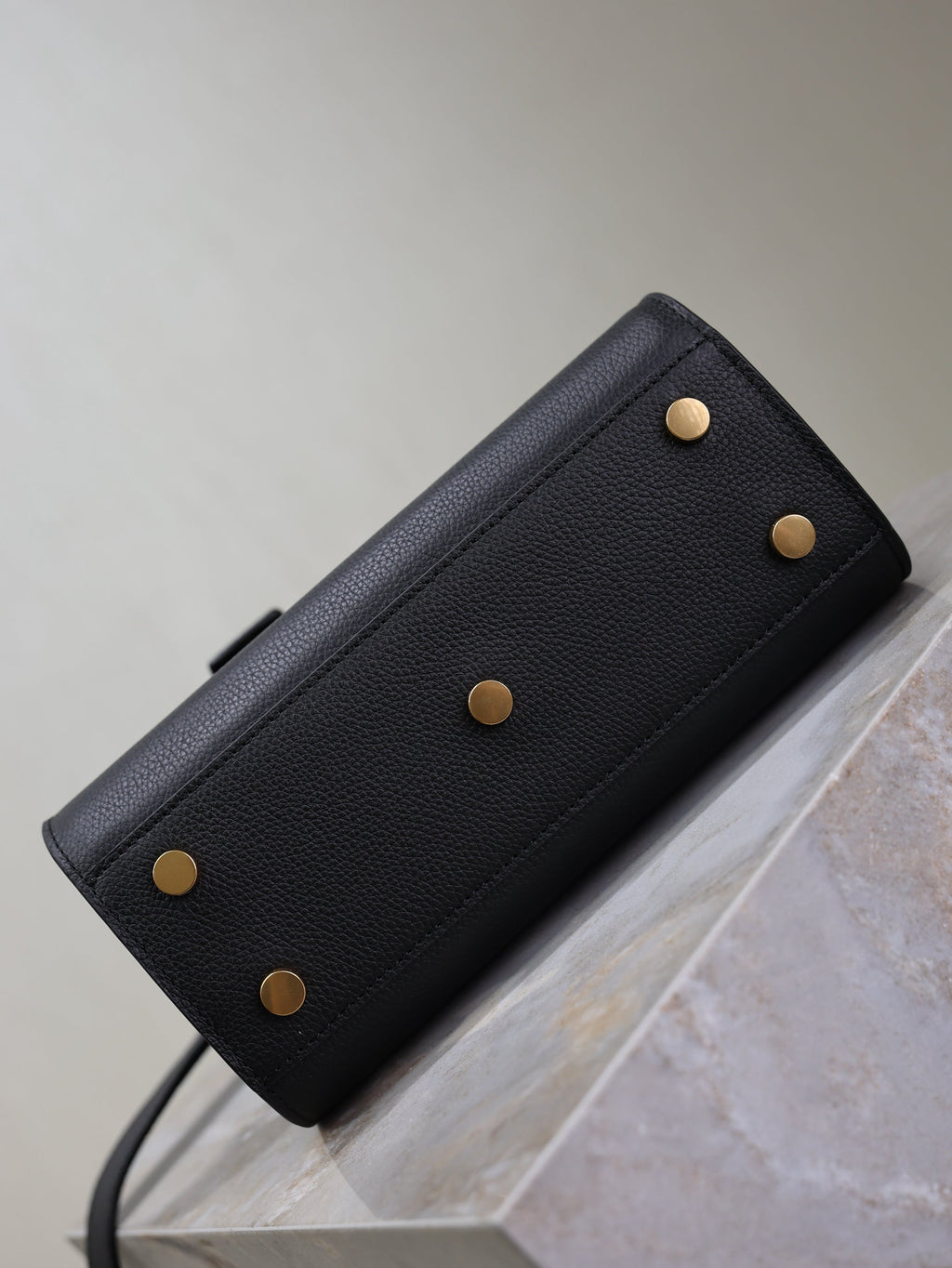 Saint Laurent 25S Sac de Jour 22 in Black Supple Grained Calfskin Gold Hardwre Bag