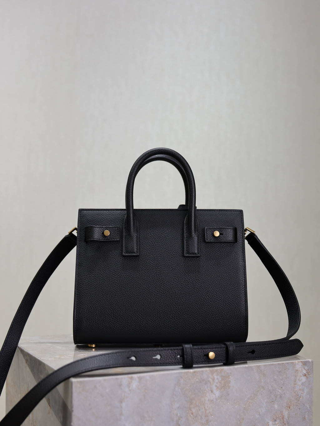 Saint Laurent 25S Sac de Jour 22 in Black Supple Grained Calfskin Gold Hardwre Bag