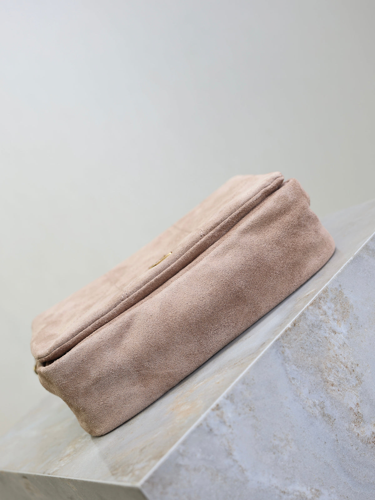Saint Laurent 25S Jamie 4.3 Mini 20 in Dusty Rose Beige Suede Gold Hardware Bag
