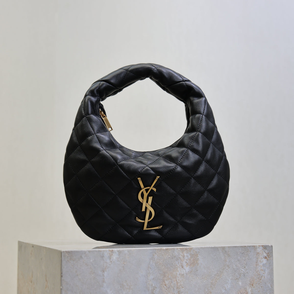 Saint Laurent 25S Icare Baby 17 in Black Quilted Calfskin Gold Hardwre Bag