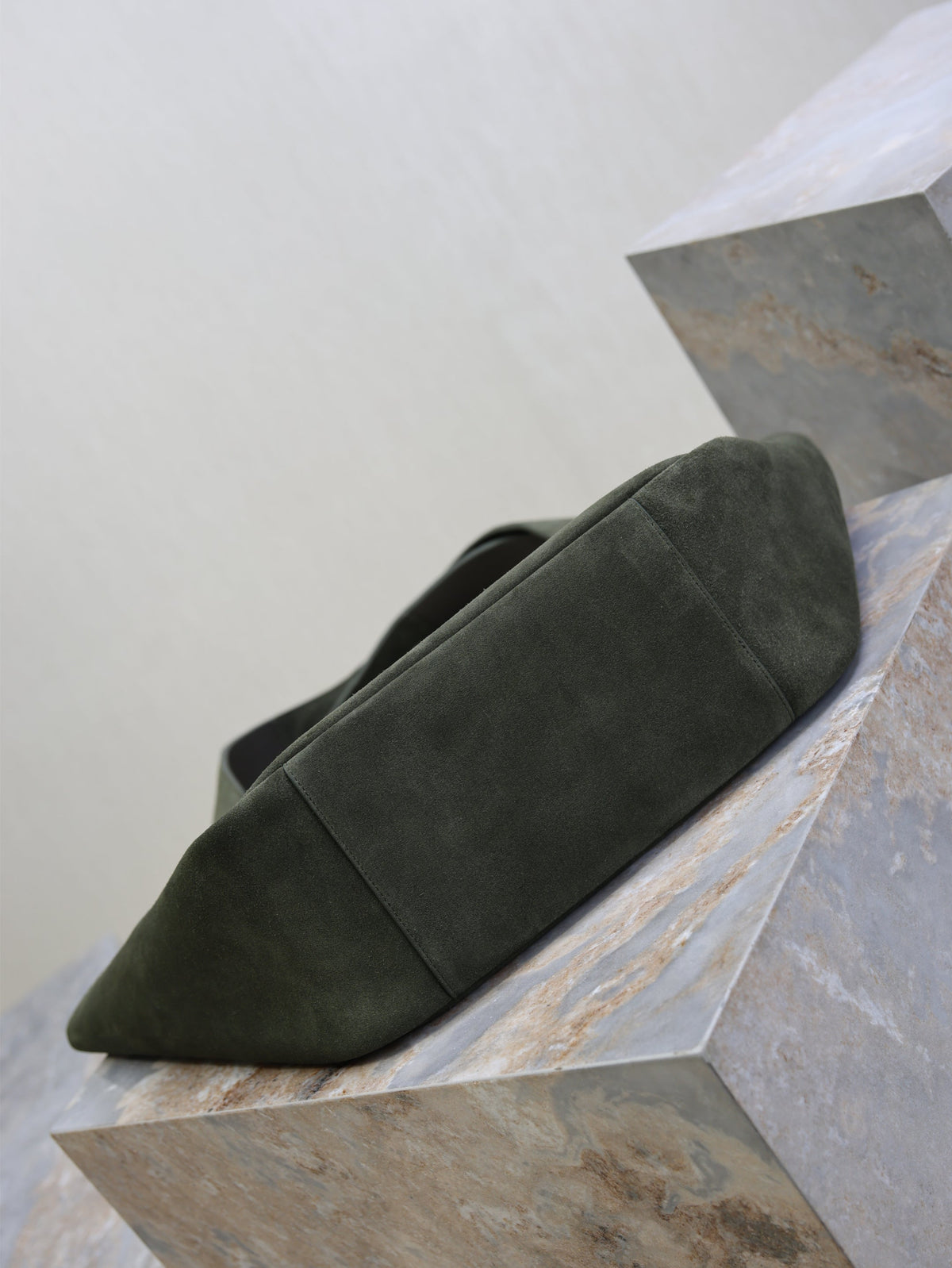 Saint Laurent 25S Le 5 À 7 Bea 50 in Dark Olive Suede Gold Hardwre Bag