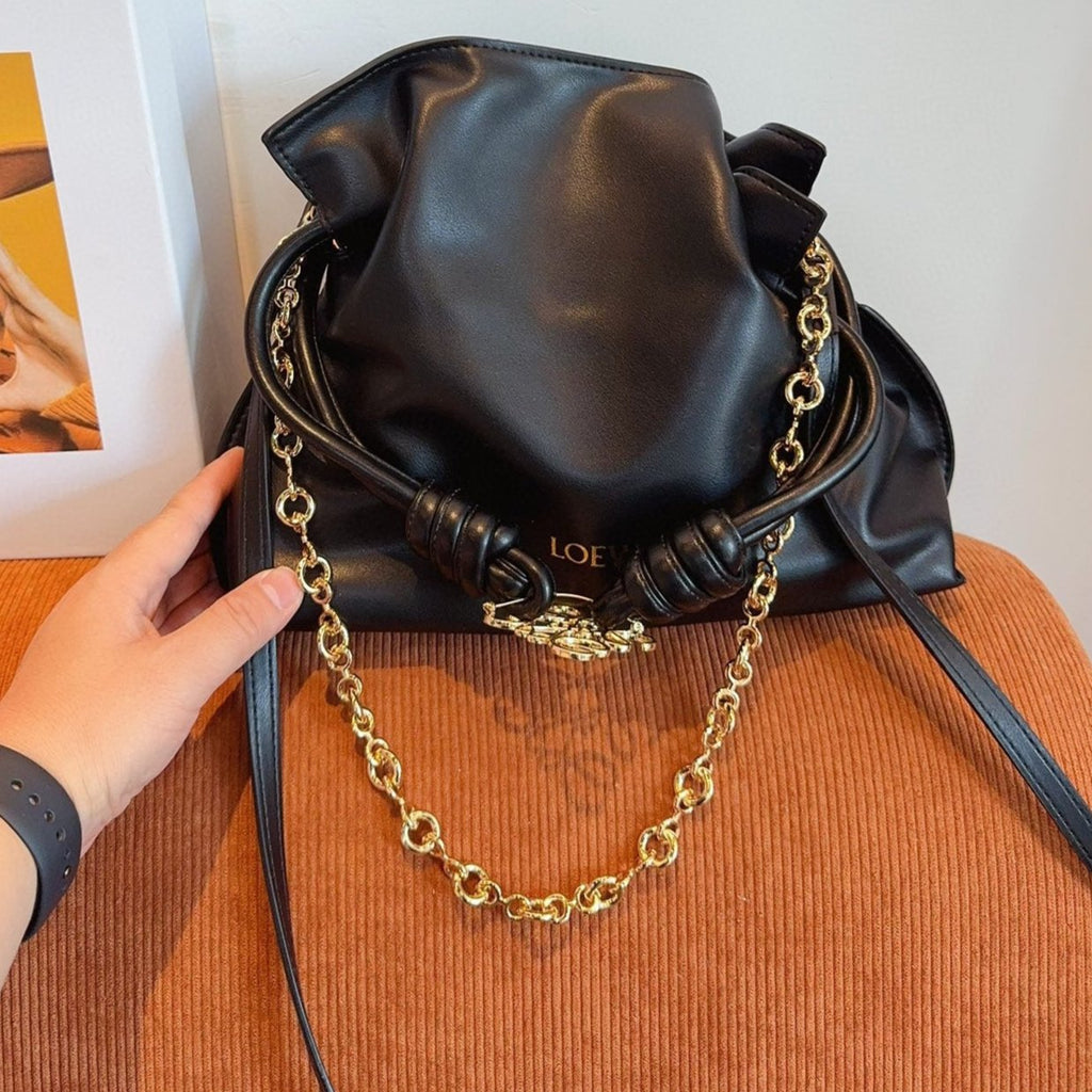 Loewe 29 Flamenco Clutch in Black Nappa Calfskin