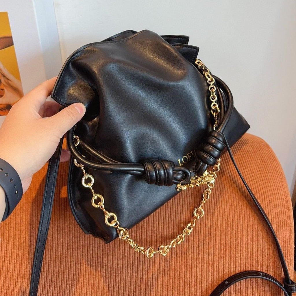 Loewe 29 Flamenco Clutch in Black Nappa Calfskin