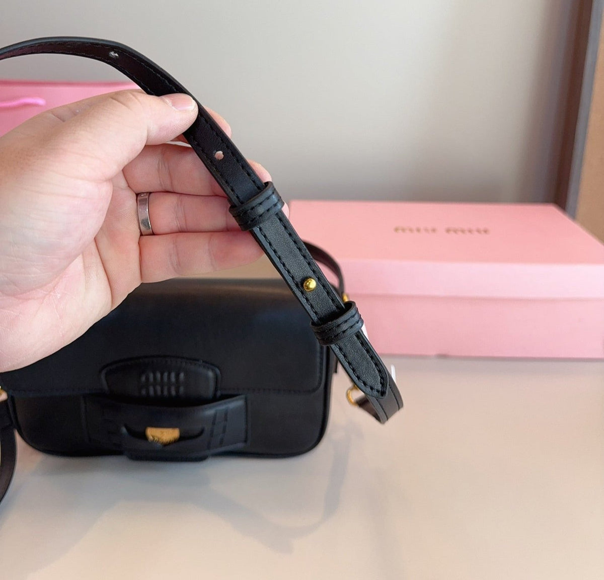Penny Small Bag 23 in Black Calfskin