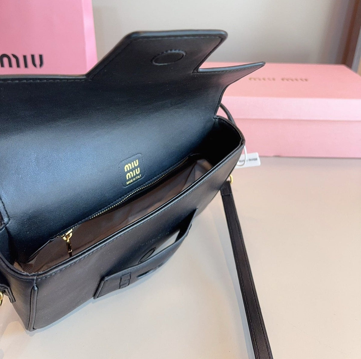 Penny Small Bag 23 in Black Calfskin