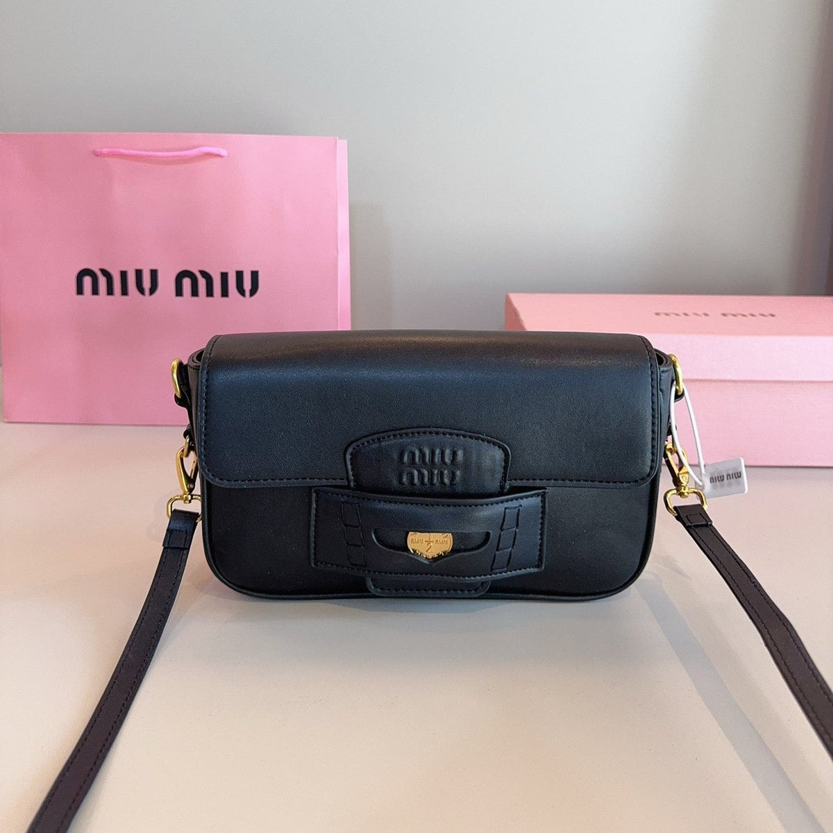 Penny Small Bag 23 in Black Calfskin