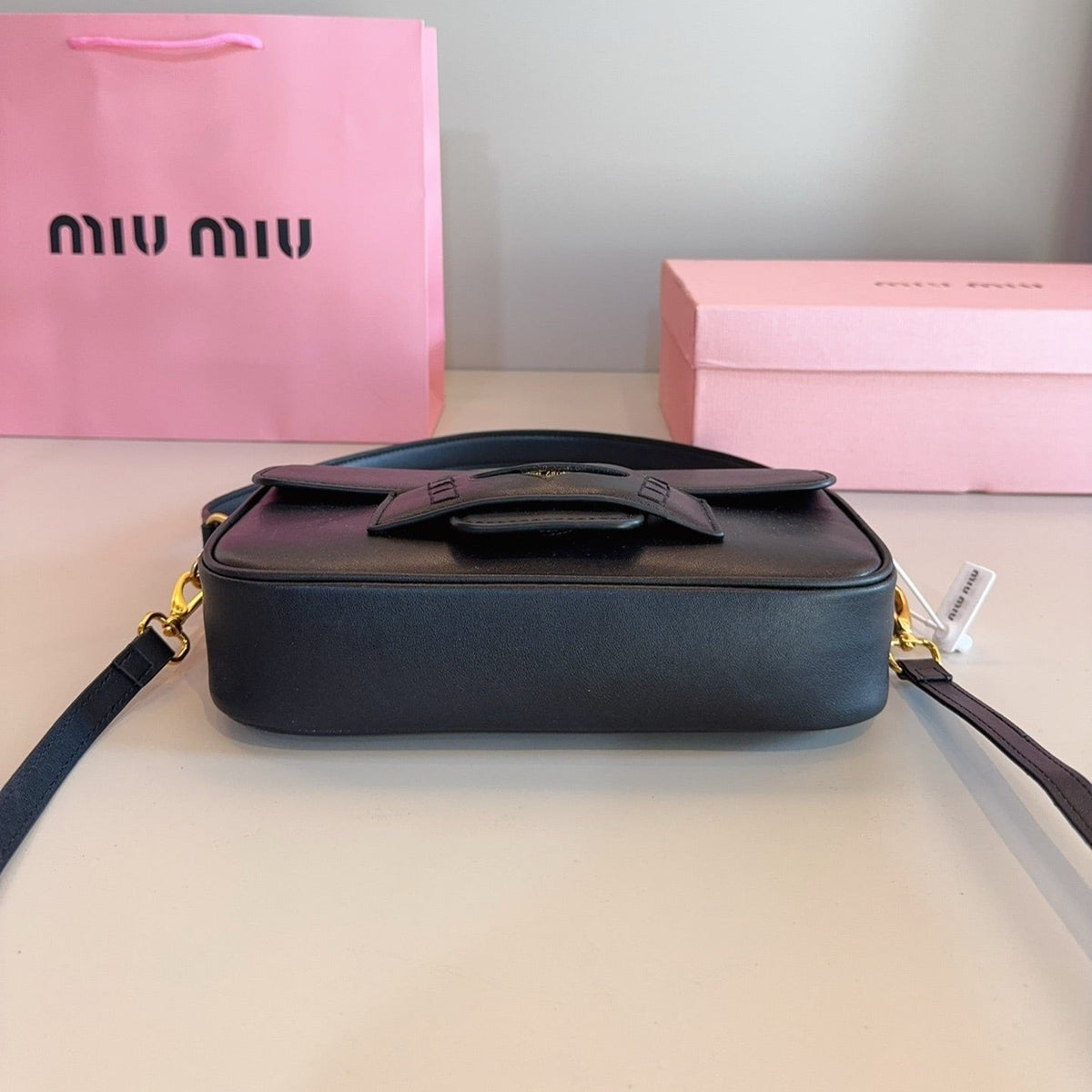 Penny Small Bag 23 in Black Calfskin