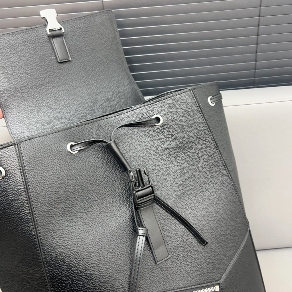 Loewe Small 44 Convertible Backpack in Black Classic Calfskin