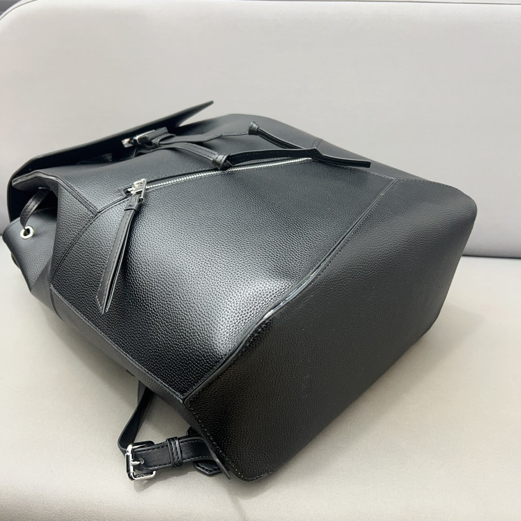 Loewe Small 44 Convertible Backpack in Black Classic Calfskin