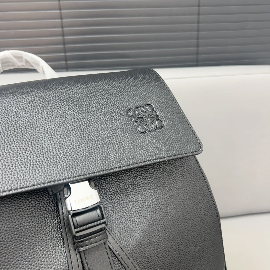 Loewe Small 44 Convertible Backpack in Black Classic Calfskin
