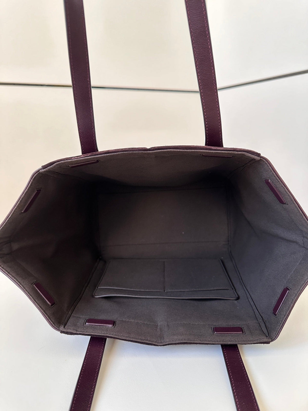 Fendi Origami Medium 27 in Wine Red Lambskin and Suede Bag