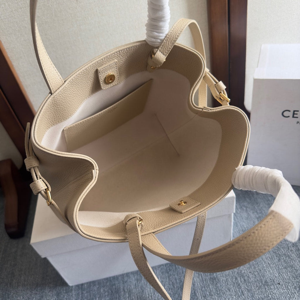 Celine Mini Cabas Anaïs Cuir Triomphe 20 in Beige Grained Calfskin Bag