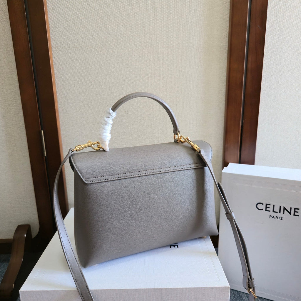 Celine Nino Teen Medium 25 Bag in Grey Calfskin