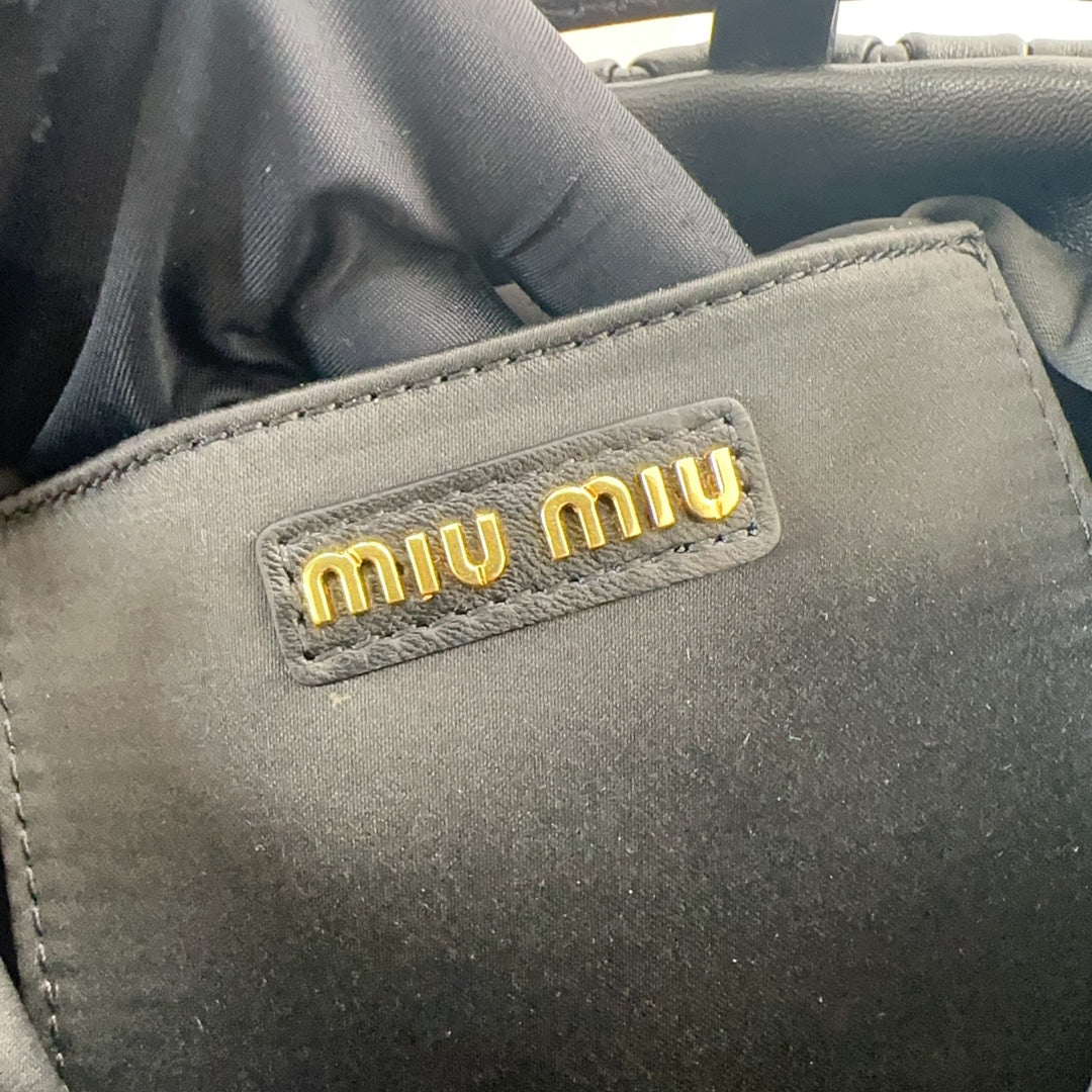 Matelassé Handbag 20 in Black Lambskin