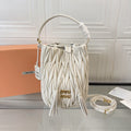 Matelassé Handbag 20 in White Lambskin