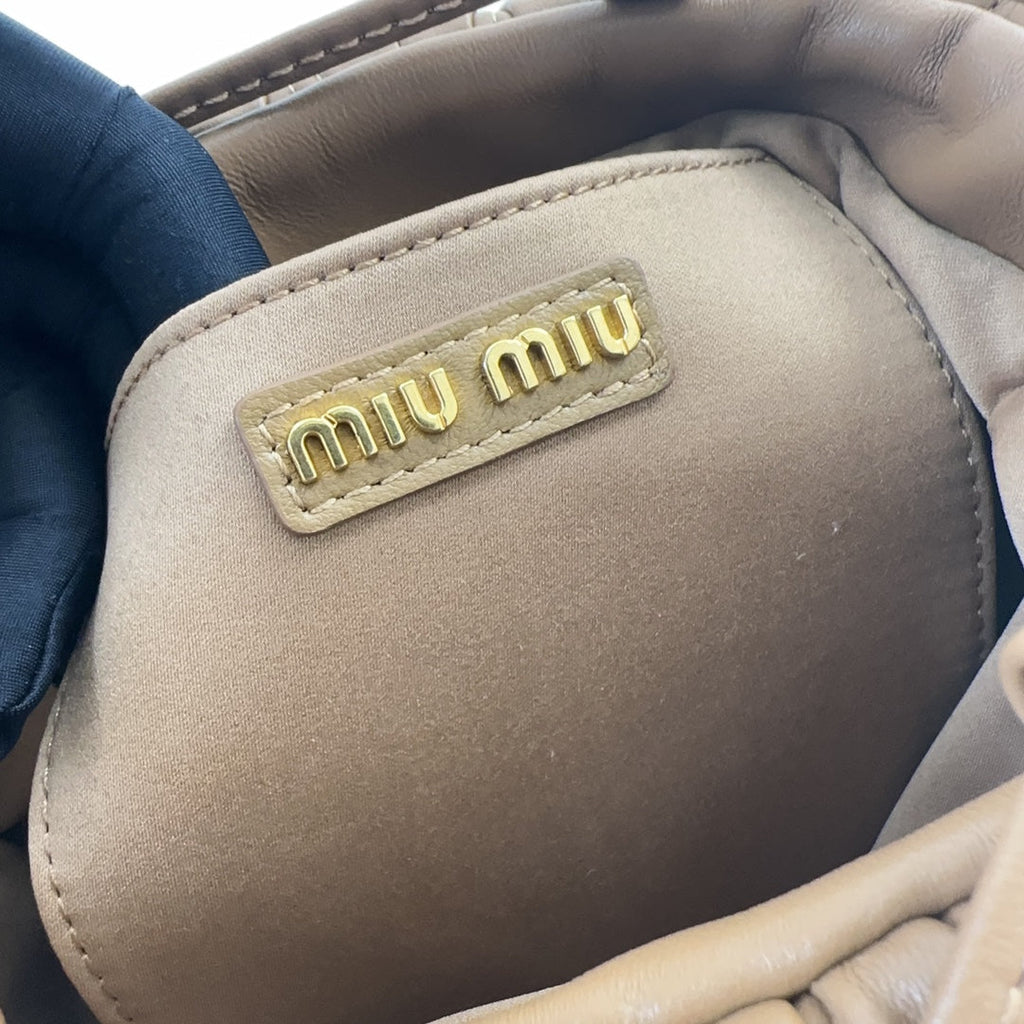 Matelassé Handbag 20 in Brown Lambskin