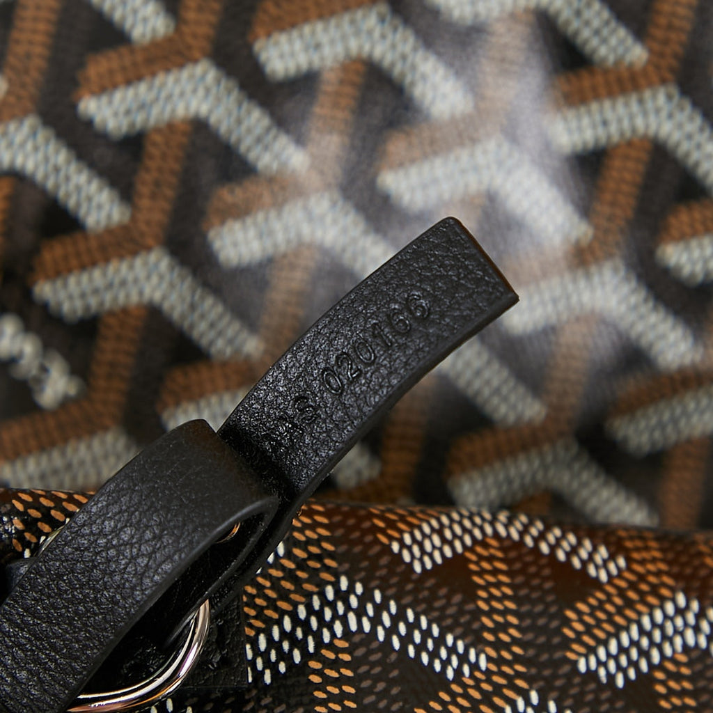 Goyard Saint Louis PM 34 in Black Goyardine Canvas and Calfskin Bag