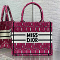Dior Miss Tote 26 in Magenta Purple Canvas