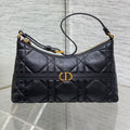 Dior Miss Caro Cigale Mini 18 Bag Black Macrocannage Lambskin