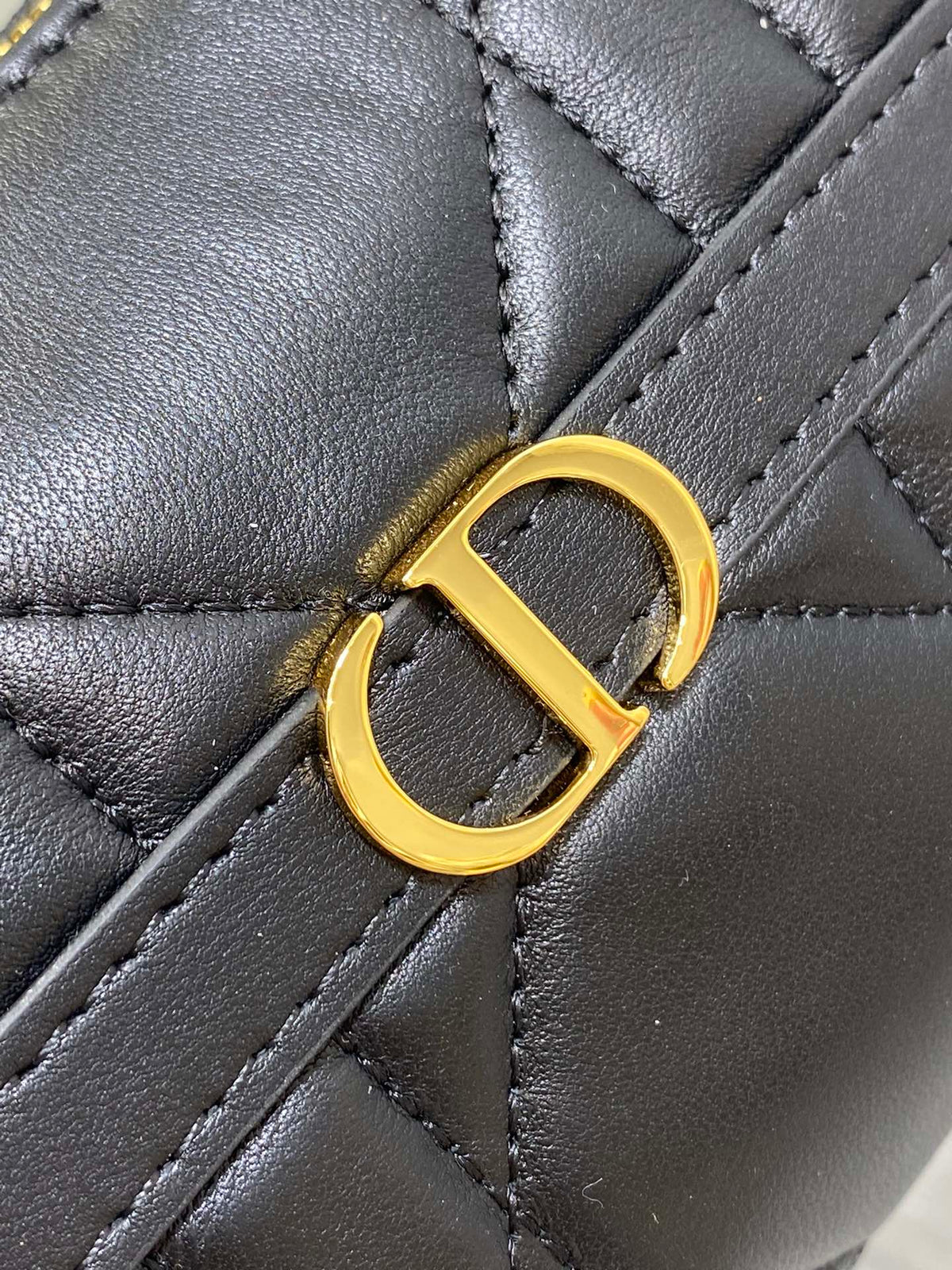 Dior Miss Caro Cigale Mini 18 Bag Black Macrocannage Lambskin