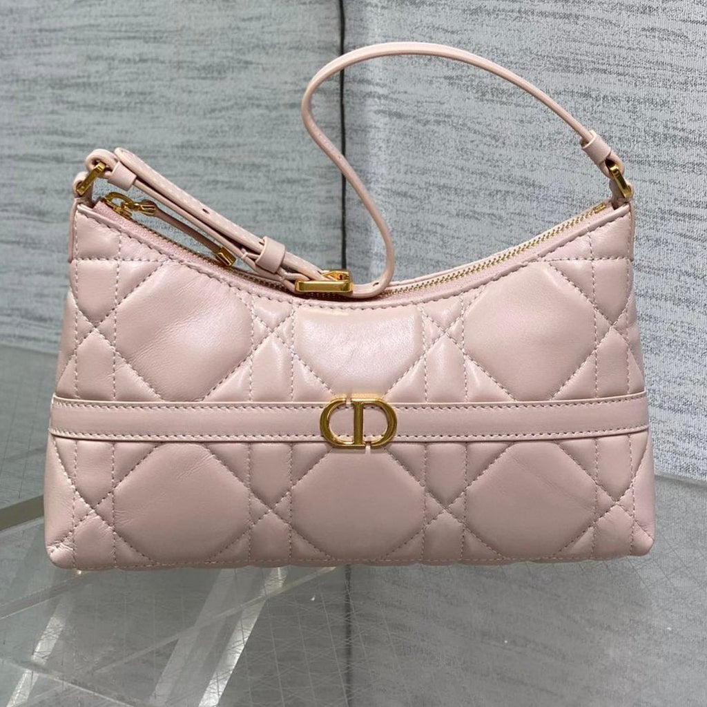 Dior Miss Caro Cigale Mini 18 Bag Powder Pink Macrocannage Lambskin