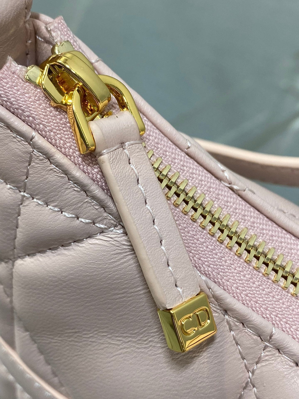 Dior Miss Caro Cigale Mini 18 Bag Powder Pink Macrocannage Lambskin