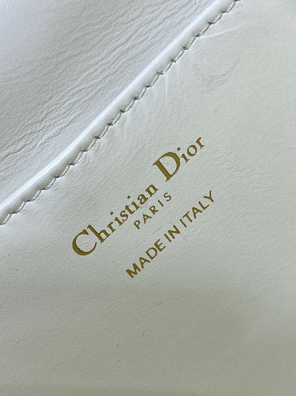 Dior Small 20 Caro Backpack in White Macrocannage Lambskin