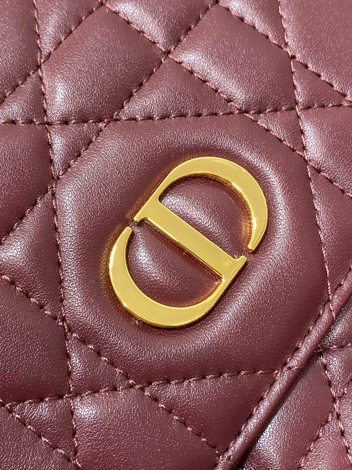 Dior Small 23 Caro Backpack in Plum Purple Macrocannage Lambskin