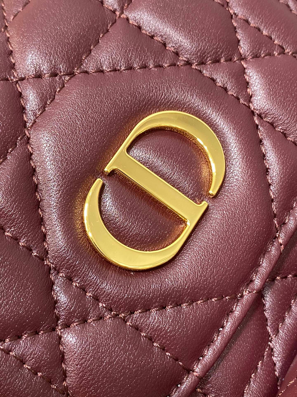 Dior Small 20 Caro Backpack in Plum Purple Macrocannage Lambskin