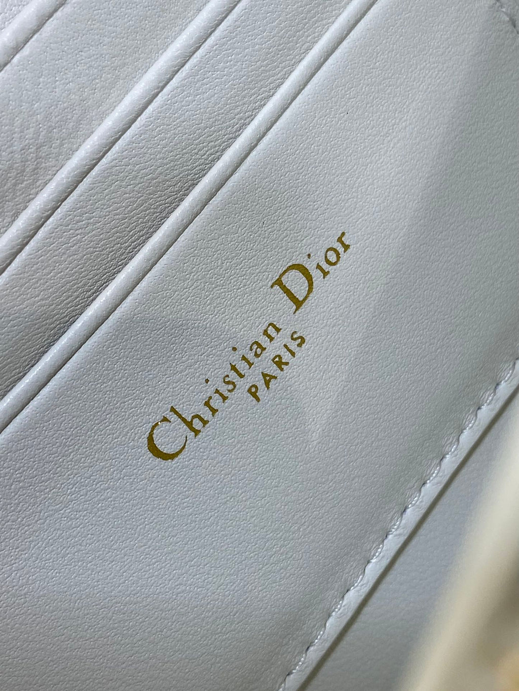 Dior Miss Caro Mini 17 Bag in White Macrocannage Lambskin